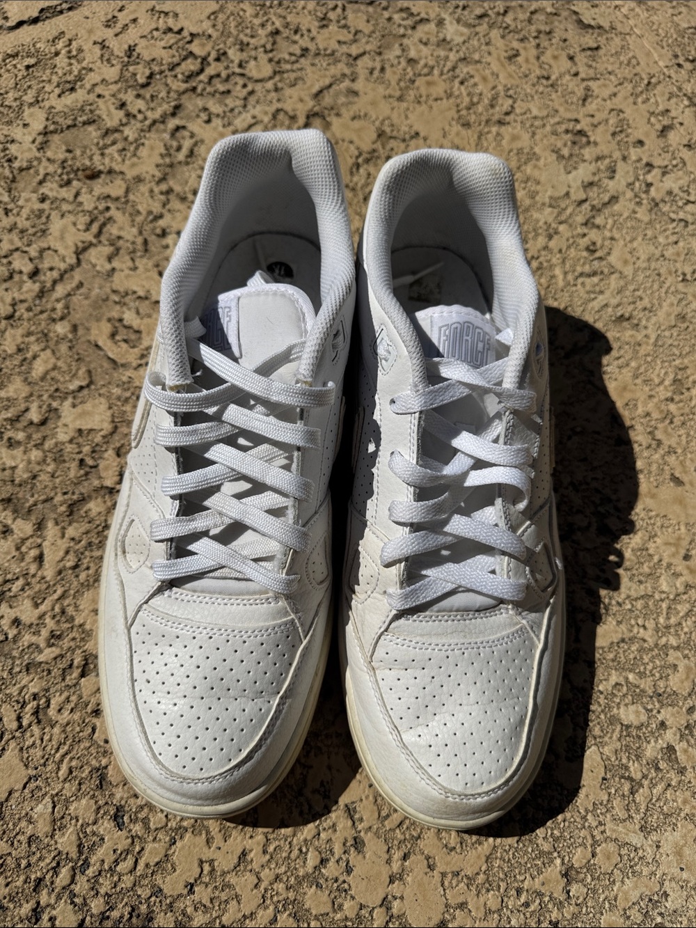 Nike Son of Force Shoes 616775-101 White leather Sneakers Men's Size 11